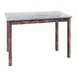 Hubert 60419 Rectangular Nesting Table, 34" x 20", Galvanized Metal Top, Poplar Wood Frame, Rustic Brown 1 image