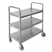 Hubert 61387 3-Shelf Stainless Steel Utility Cart - 39" x 22" x 44-1/2" 1 image