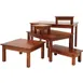 Hubert 63519 Rectangular Nesting Table, 34" x 26" x 20"H, Poplar Wood, Mahogany Finish 1 image