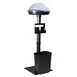 Hubert 64650 Sampling Center, Floor Stand, 16" X 43"H Overall, ABS Plastic/Metal, Black 1 image