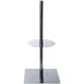 Hubert 71222 Roll Bag Holder – 10" Base x 27" H, 22‑27" H, 8" Dia Disk, Black Powder‑Coated Metal 1 image