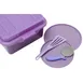 Hubert 72401 Pizza Kit - Purple 20"x15"x7" Box/Lid, 10" & 12" Non-Stick Pans, 4" Cutter, 12" Spatula 1 image