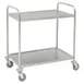 Hubert 72505 Medium 2-Shelf Stainless Steel Transport Trolley - 31-9/10" X 17-9/10" X 33-5/8"H 1 image