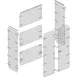 Hubert 74577 Flint Steel Mobile Security Enclosure Kit Only - 36"L x 18"W x 63"H 1 image