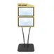 Hubert 79238 Menu - 2-Pocket Stand, 23-3/4"x23"x66" H, Black Metal, Covers, Holds 17"x11" Inserts 1 image