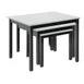Hubert 80339 3-Piece Rectangular Nesting Table Set, Formica Laminate Plywood Top, Poplar Wood Frame, Ebony/Metallic 1 image