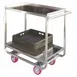 Hubert 81506 2-Shelf Stainless Steel Utility Cart - 39" x 23" x 38" 1 image