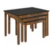Hubert 83101 3-Piece Nesting Table Set, Rectangular, Formica Laminate Top, Poplar Wood Frame, Oak/Black 1 image