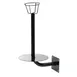 Hubert 83588 Roll Bag Holder – 8" x 11" x 19" H Wall Mount, Wire Tie Cup, Powder-Coated Black Metal 1 image