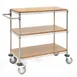 Hubert 85419 3-Shelf Aluminum-Plated Steel Wire Utility Cart - 48" x 24" x 39-1/2" 1 image