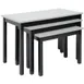 Hubert 92414 3-Piece Rectangular Nesting Table Set, Formica Laminate Plywood Top, Poplar Wood Frame, Ebony/Metallic 1 image