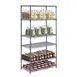 Hubert 94121 NSF Stationary Flint Finish 4 Shelf Wire Shelving Unit - 60"W x 18"D x 74"H 1 image