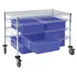 Hubert 95245 Nickel-Plated Chromium Steel Wire Cart w/ 6-Drawer - 42" x 24" x 33" 1 image