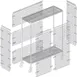 Hubert 95636 Flint Steel Complete Mobile Security Cart Kit - 48"L x 18"W x 63"H 1 image