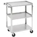 Hubert 96096 Stainless Steel 3-Shelf Utility Cart w/ 700 lb. Capacity 1 image