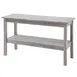 Hubert 98760 Display Table – Rectangular, 48-1/2" x 17-3/4" x 19" Pine Wood, Rustic Grey, Undershelf 1 image