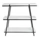 Hubert 99198 3-Tier Riser, Angled, 20-7/8" x 7-27/64" x 20-21/32" H, Melamine Shelves, Black Frame 1 image