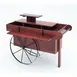 Hubert 99841 Mahogany Wood 1-Shelf Display Cart w/ Bottom Compartment- 54" x 29" x 38" 1 image