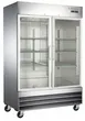 Hurakan HKN-GXE47R2G 54" 2 Glass Door Reach-In Refrigerator, Bottom Mounted, 47 cu. ft 2 image