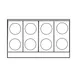 Imperial IHPA-8-48-E 48" Electric Countertop Hotplate w/ (8) Solid Burners,  Infinite Controls, 16.0 kW 2 image