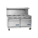 Imperial IR-10 60" Gas Restaurant Range w/ (10) Open Burners, (2) Standard Ovens, 390.000 BTU 1 image