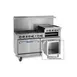Imperial IR-4-RG24-C-XB 48" Gas Restaurant Range w/ (4) Open Burners, (1) 24" Raised Griddle/Broiler, (1) Convection Oven, (1) Cabinet Base, 198.000 BTU 1 image