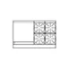 Imperial IR-4-RG24-XB 48" Gas Restaurant Range w/ (4) Open Burners, (1) 24" Raised Griddle/Broiler, (1) Standard Oven, (1) Cabinet Base, 203.000 BTU 1 image