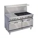 Imperial IR-6-G24T-E-C 60" Electric Restaurant Range, 6 Round Elements, One 24" griddle 1 image