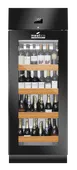Meatico WINE 700 - 30"W x 30"D x 82"H Refrigerated Cabinet, 168 Bottle Capacity, 304 Stainless Steel Interior, Black 1 image