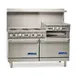 Imperial IR-6-RG24-CC 60" Gas Restaurant Range w/ (6) Open Burners, 24" Raised Griddle/Broiler, (2) Convection Ovens, 292.000 BTU 1 image