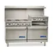 Imperial IR-6-RG24 60" Gas Restaurant Range w/ (6) Open Burners, 24" Raised Griddle/Broiler, (29 Standard Ovens, 302.000 BTU 1 image
