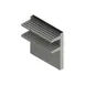 Jade DTS-12 12" x 36" Stainless Steel Titan Backguard Flue Riser with Double Tubular Shelves 1 image