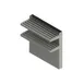 Jade DTS-60-BIST 60" x 36" Stainless Steel Bistro Backguard Flue Riser with Double Tubular Shelves 1 image