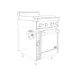 Jade JBR-24G-24C 24" Gas Restaurant Range w/ 24" Griddle, (1) Convection Oven, 78.000 BTU 1 image