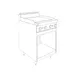 Jade JBR-24G 24" Gas Restaurant Range w/ 24" Griddle, (1) Cabinet Base, 48.000 BTU 1 image