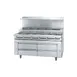 Jade JMSS-05-T-60 60" Gas Heavy Duty Range w/ Titan Fire and Ice Saute Station, (5) Open Burners, Refrigerated Rails w/ 8 Pans, 150.000 BTU 1 image