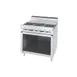 Jade JTRH-4ST 48" Gas Heavy Duty Range w/ (4) Open Burners, (4) Hot Tops, Cabinet Base, 200.000 BTU 1 image