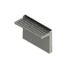 Jade TS-24-BIST 24" x 24" Stainless Steel Bistro Backguard Flue Riser with Single Tubular Shelf 1 image