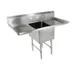 John Boos 1B18244-2D24-X 69" One Compartment Sink, 18"W x 24"L Bowl With 2 Drainboards 1 image