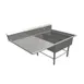 John Boos 2PB1431-1D18L 50" Two Compartment Sink, 14"W x 31"L Bowl With Left-Hand Drainboard 1 image