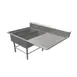 John Boos 2PB14314-1D30R 62" Two Compartment Sink, 14"W x 31"L Bowl With Right-Hand Drainboard 1 image