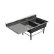 John Boos 2PB20284-1D30L 74" Two Compartment Sink, 20"W x 28"L Bowl With Left-Hand Drainboard 1 image