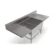 John Boos 3PB1431-2D18 81" Three Compartment Sink, 14"W x 31"L Bowl With 2 Drainboards 1 image