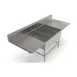 John Boos 3PB1431-2D24 93" Three Compartment Sink, 14"W x 31"L Bowl With 2 Drainboards 1 image
