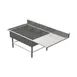 John Boos 3PB14314-1D30R 76" Three Compartment Sink, 14"W x 31"L Bowl With Right-Hand Drainboard 1 image