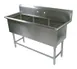 John Boos 3PB184 59" Three Compartment Sink, 18"W x 18"L Bowl Without Drainboard 1 image