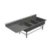 John Boos 3PB2028-1D20L 84" Three Compartment Sink, 20"W x 28"L Bowl With Left-Hand Drainboard 1 image