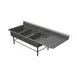 John Boos 3PB20284-1D30R 94" Three Compartment Sink, 20"W x 28"L Bowl With Right-Hand Drainboard 1 image