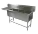 John Boos 3PB30244-1D30L 124" Three Compartment Sink, 24"W x 30"L Bowl With Left-Hand Drainboard 1 image