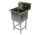 John Boos 41PB16204 21" One Compartment Sink, 16"W x 20"L Bowl Without Drainboards 1 image
